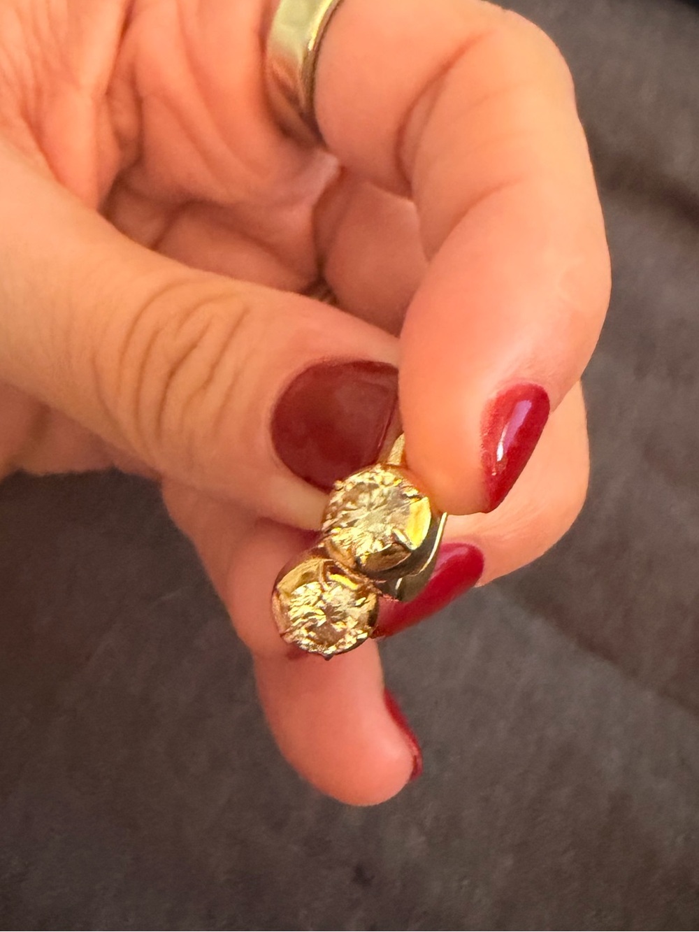 DORSEY Maxwell Petite Honey Moissanite Earrings Gold